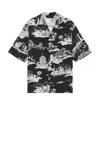 Amiri Black La Landmark Camp Shirt In Black