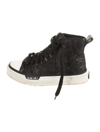 Pre-owned Amiri Lace Graphic Print Sneakers In Black