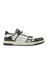 Amiri Two-tone Leather Skel Sneakers In Black