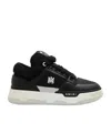 Amiri Black Low Top Sneakers With Logo Detail In Tech Fabric And Leather Man In Black
