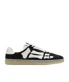 Amiri Pacific Bones Sneakers In Leather In Black