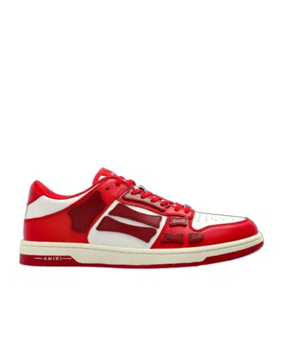 Amiri Low Top Sneakers Contrast Panels In Red