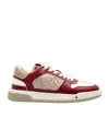 Amiri Bordeaux 'classic Low' Sneakers With Maxi Logo On The Side And Logo Patch On The Tongue In Leather M In White