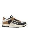 Amiri Low Top Sneakers Contrast Sole In Black/brown