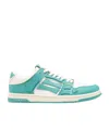 Amiri Collegiate Skel Top Low Sneaker Sea Blue White In White