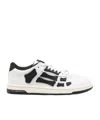 Amiri 'skel Top Low' White And Black Sneaker With Logo Patch On The Tongue And Contrasting Details On The