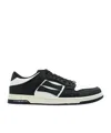 Amiri Skel Top Low Black And White Sneakers With Logo Patch On Thetongue And Contrasting Details On The Si In Black