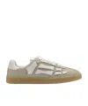 Amiri Off-white Croc Debossed Pacific Bones Sneakers In Multi