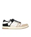 Amiri Skel Top Low Panelled Suede Sneakers In Neutral