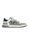 Amiri White & Green Classic Low Sneakers In Gray