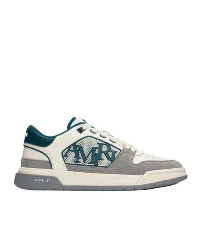 Amiri White & Green Classic Low Sneakers In Deep Teal
