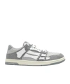 Amiri Gray Crystal Skel Top Low Sneakers In White