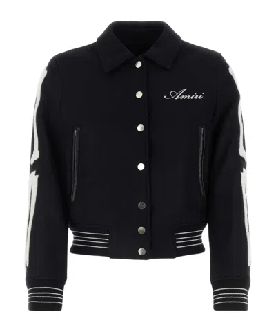 Amiri Lapel Casual Jacket In Black