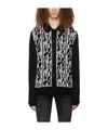 Amiri Lapel Long-sleeved Knitted Cardigan In Black