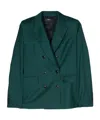 Amiri Db Wool Blazer In Green