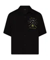 Amiri 'pool Cue' Black Shirt With Maxi Print On The Back In Black