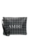 Amiri Large Ma Quad Clutch Bag In Black