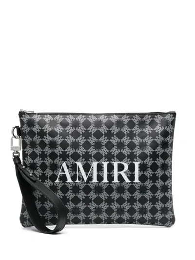 Amiri Large Ma Quad Clutch Bag In Black