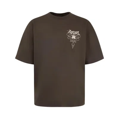 Pre-owned Amiri Lasso Oversized Tee 'husk' | Brown | Men's Size Xxxl