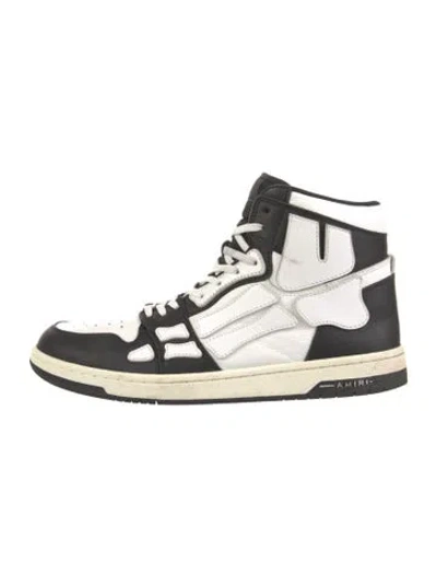 Pre-owned Amiri Leather Athletic Sneakers In Black/white