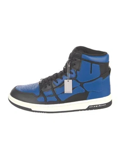 Pre-owned Amiri Leather Athletic Sneakers In Blue