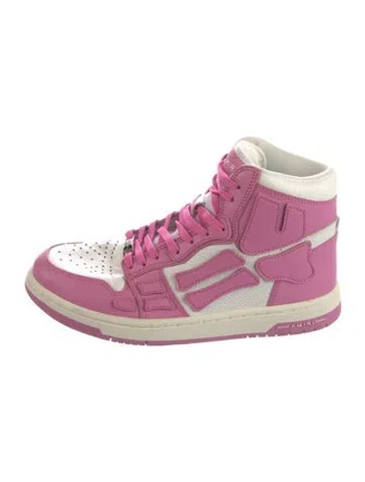 Pre-owned Amiri Leather Athletic Sneakers In Pink