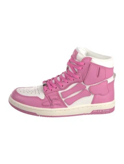 Pre-owned Amiri Leather Athletic Sneakers In Pink