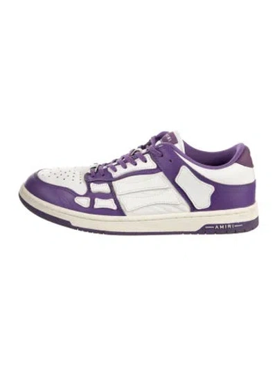 Pre-owned Amiri Leather Athletic Sneakers In Purple