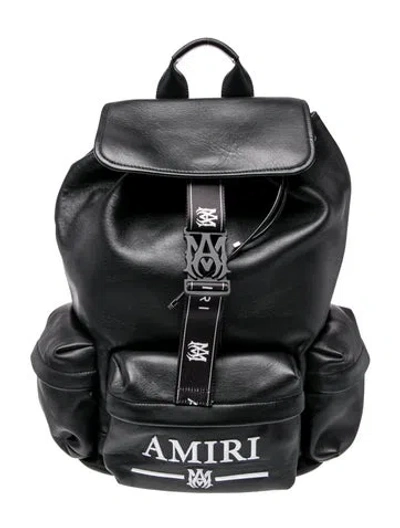Pre-owned Amiri Leather Backpack In Black