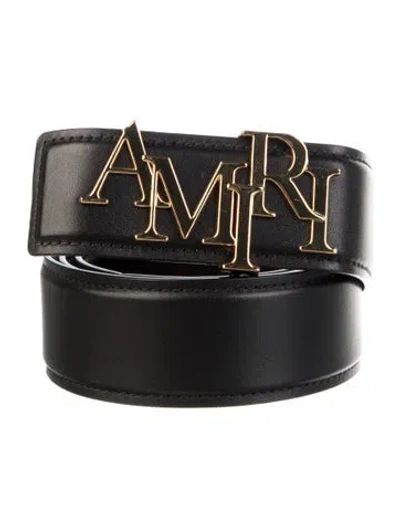 Pre-owned Amiri Leather Belt In Black
