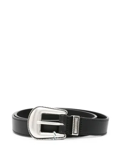 Amiri Leather Belt In Black