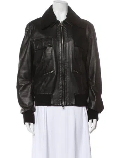 Pre-owned Amiri Leather Biker Jacket In Black