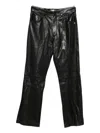 Amiri Leather Bootcut Trousers In Black