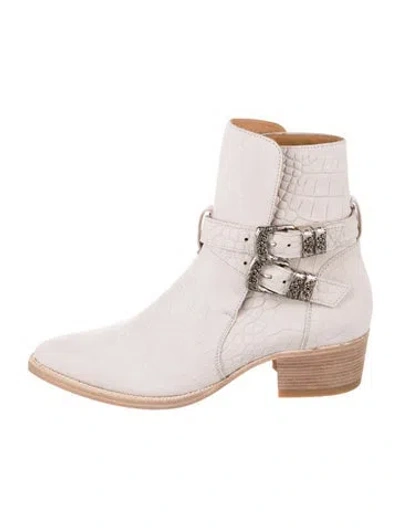 Pre-owned Amiri Leather Boots In Neutral
