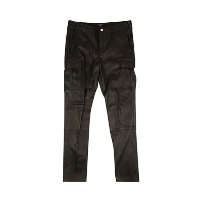 Pre-owned Amiri Leather Cargo Pants 'black'