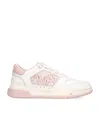 Amiri Classic Low Sneakers In White Leather In Pink