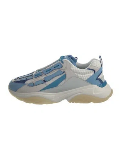 Pre-owned Amiri Leather Colorblock Pattern Chunky Sneakers In Blue