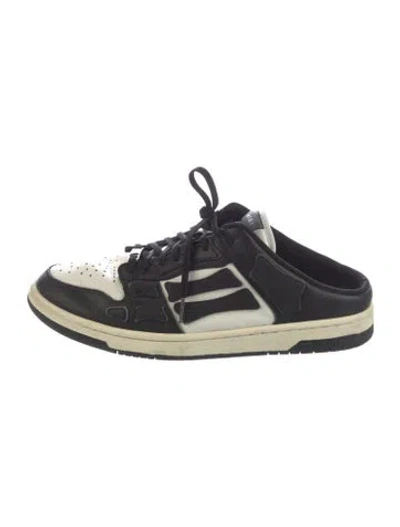 Pre-owned Amiri Leather Colorblock Pattern Sneakers In Black