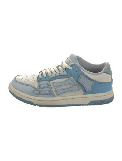 Pre-owned Amiri Leather Colorblock Pattern Sneakers In Blue