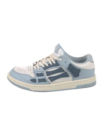 Pre-owned Amiri Leather Colorblock Pattern Sneakers In Blue