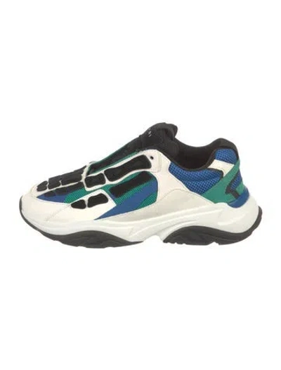 Pre-owned Amiri Leather Colorblock Pattern Sneakers In Multi