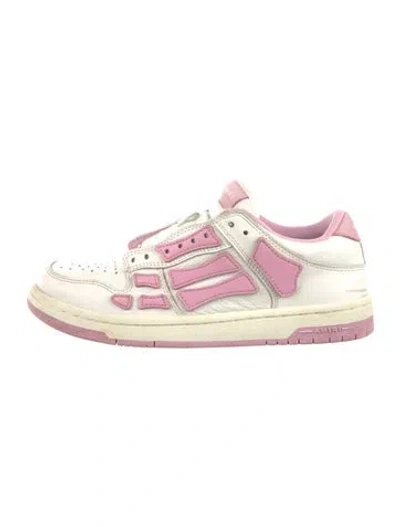 Pre-owned Amiri Leather Colorblock Pattern Sneakers In Pink