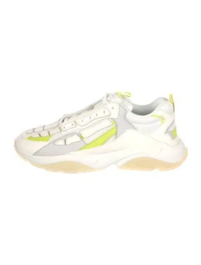 Pre-owned Amiri Leather Colorblock Pattern Sneakers In White