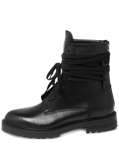 Pre-owned Amiri Leather Combat Boots