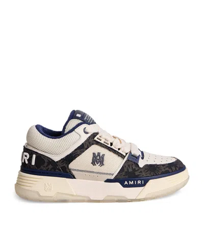 Amiri Leather-cotton Ma-1 Sneakers In Navy