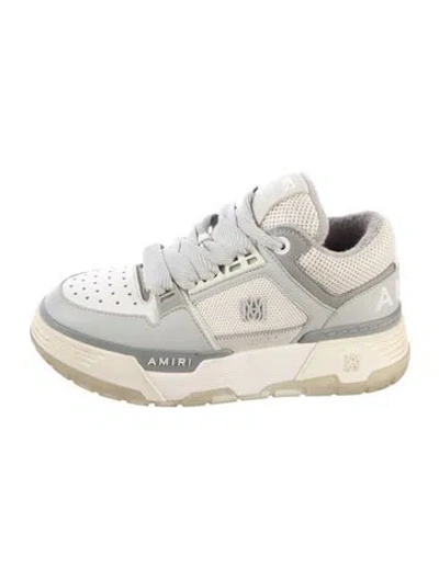 Pre-owned Amiri Leather Graphic Print Athletic Sneakers In White