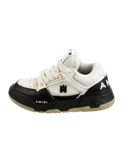 Pre-owned Amiri Leather Graphic Print Chunky Sneakers In Black