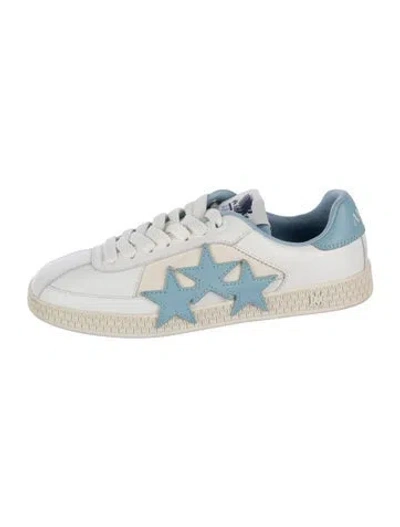 Pre-owned Amiri Leather Graphic Print Sneakers In Blue