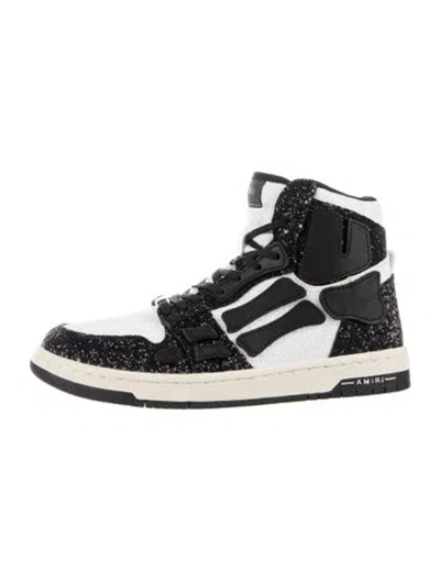 Pre-owned Amiri Leather Graphic Print Sneakers In Blue