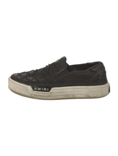 Pre-owned Amiri Leather Graphic Print Sneakers In Multicolor